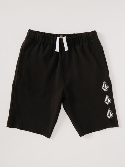 Iconic Stone Fleece Shorts – SCHWARZ – (Kinder)