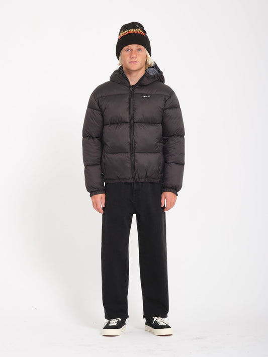 Ikonische Daunenjacke (Wendejacke) – SCHWARZ – (KIND)