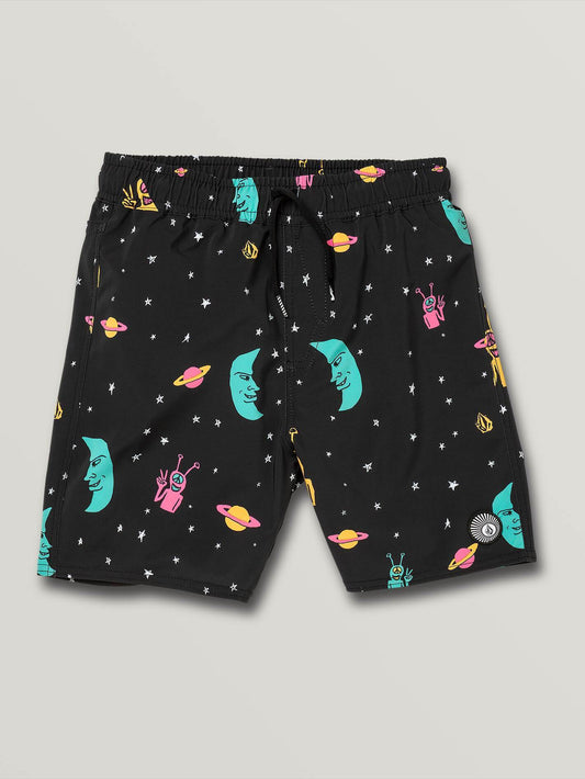Space Alien Ew Trunk Boardshorts – SCHWARZ (Kinder)