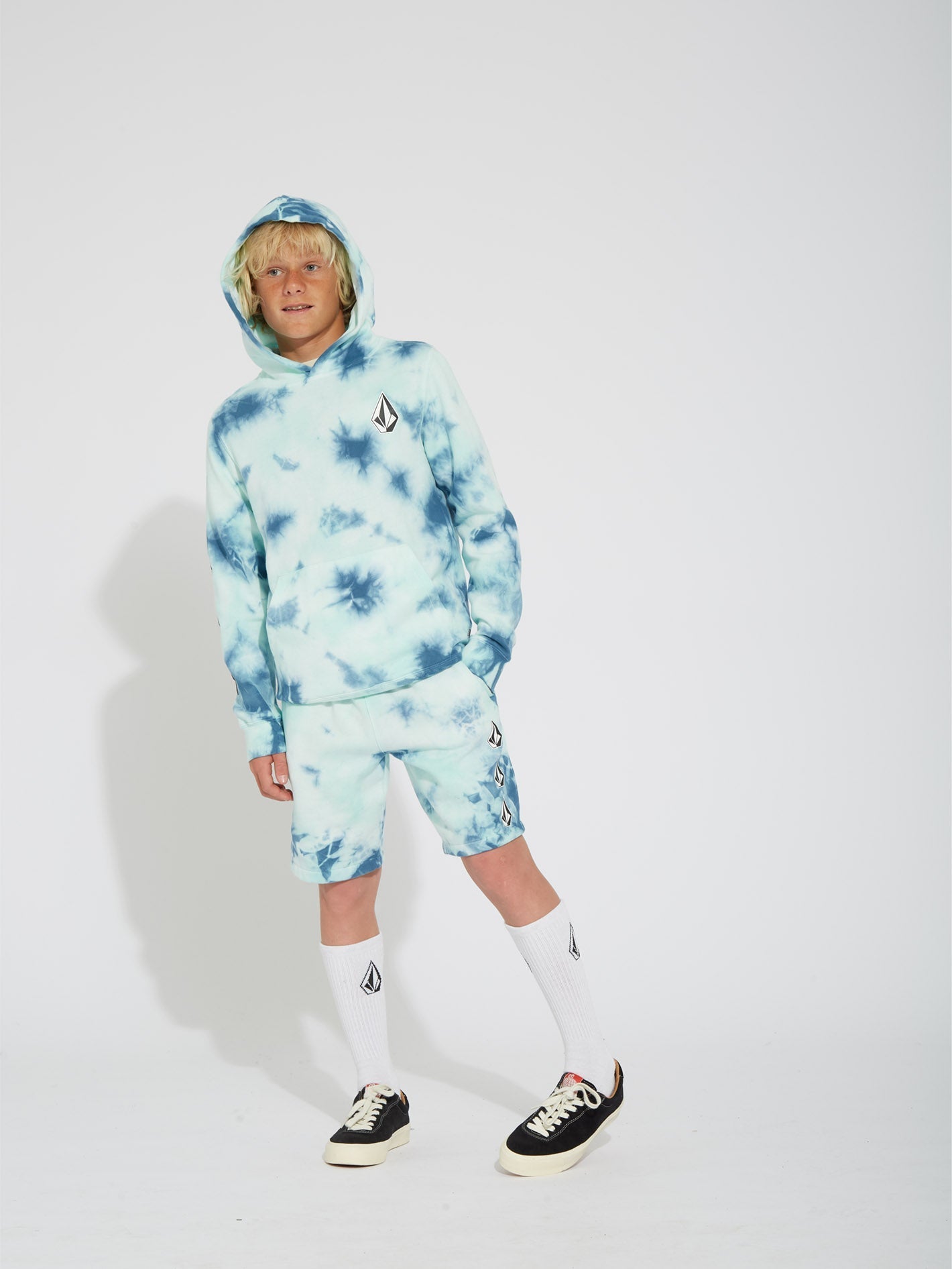 Iconic Stone Plus Hoodie – Temple Teal – (Kinder)