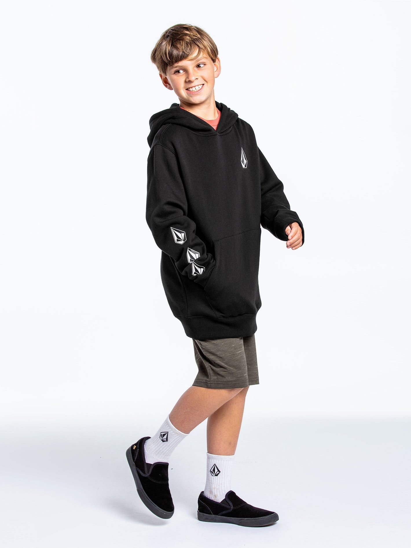 Sweat à capuche Iconic Stone - BLACK - (Enfant)