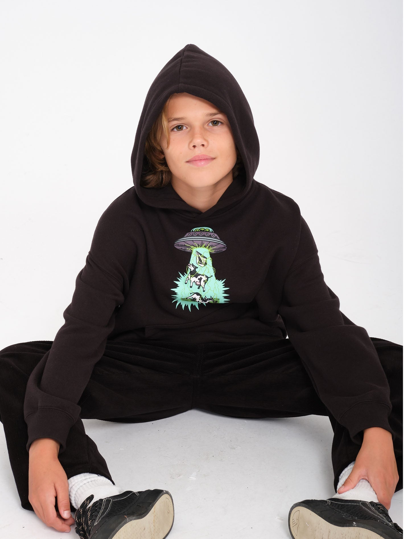 Sweat à capuche Udder Space - BLACK - (ENFANT)
