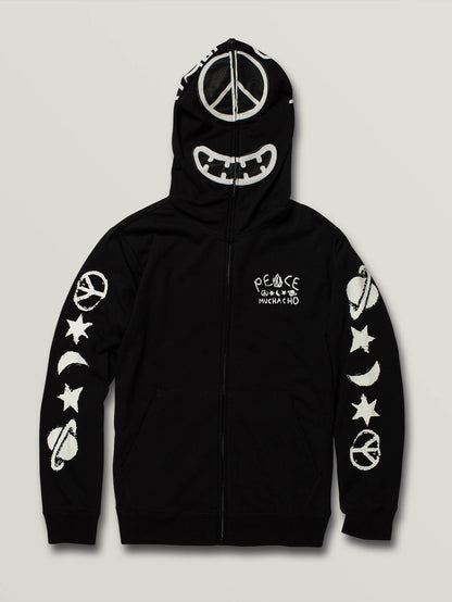 Space Alien Full Zip Hoodie – SCHWARZ (Kinder)