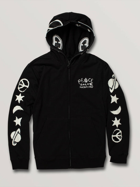 Sweat à capuche Space Alien Full zip - BLACK (Enfant)