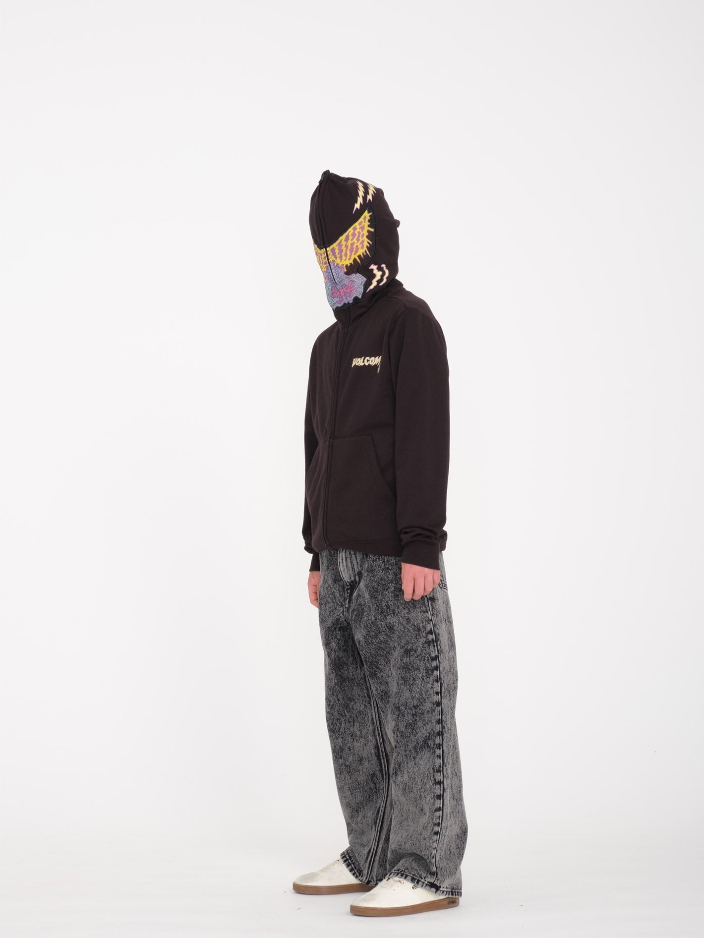 Tetsunori Kapuzenpullover mit Reißverschluss – SCHWARZ – (KINDER)