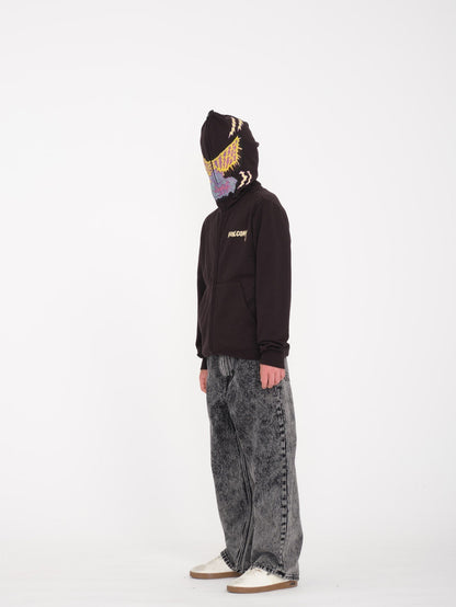 Tetsunori Kapuzenpullover mit Reißverschluss – SCHWARZ – (KINDER)