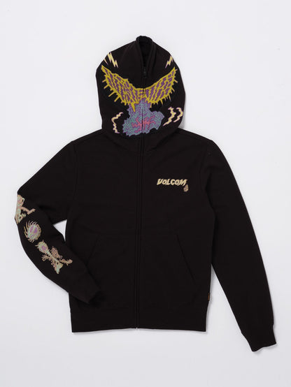 Tetsunori Kapuzenpullover mit Reißverschluss – SCHWARZ – (KINDER)