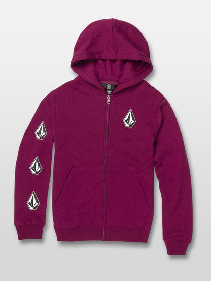 Sweat à capuche Deadly Stones Zip - Plum (Enfant)