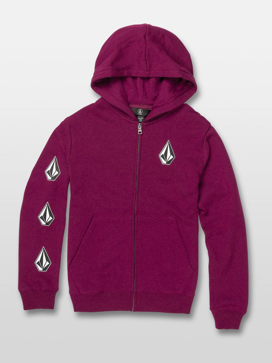Sweat à capuche Deadly Stones Zip - Plum (Enfant)
