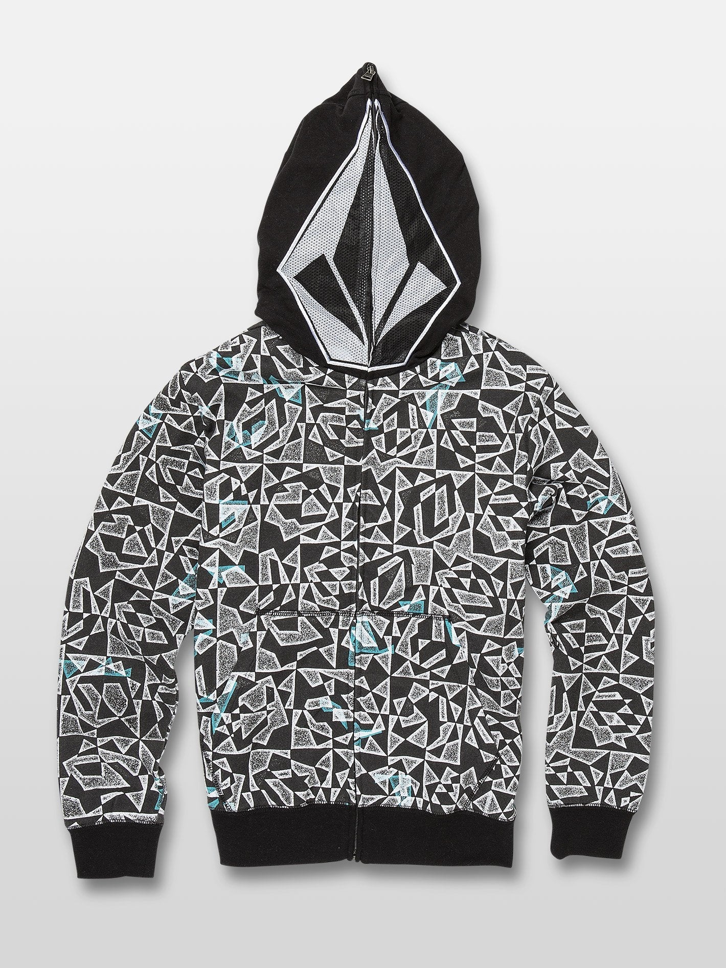Cool Stone Full Zip Hoodie - Black/White (Children)