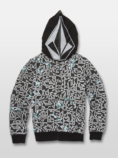 Cool Stone Full Zip Hoodie - Black/White (Children)