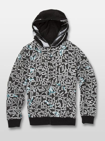 Cool Stone Full Zip Hoodie - Black/White (Children)