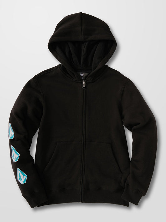 Sweat à Capuche Zippé Iconic Stone - BLACK - (Enfant)