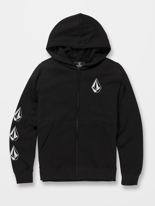 Sweat à capuche zippé Iconic Stone - BLACK - (Enfant)