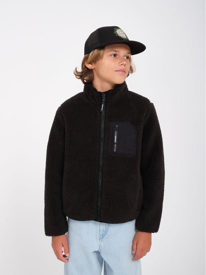 Muzzer Fuzzar Zip-Up Sweatshirt - BLACK - (KIDS)