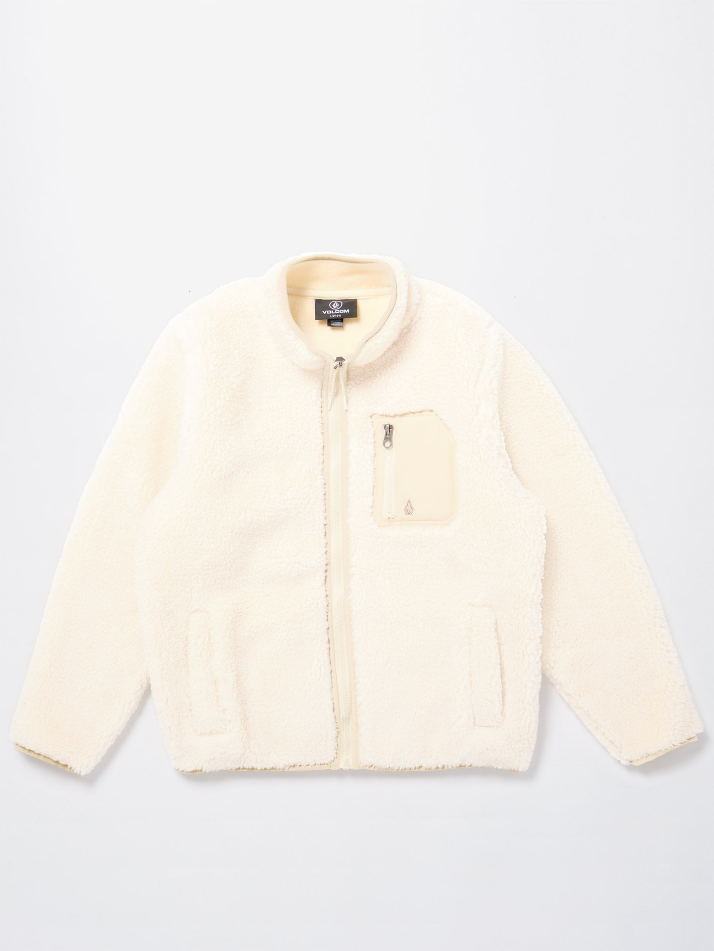 Muzzer Fuzzar Sherpa-Sweatshirt mit Reißverschluss – SCHMUTZIG WEISS – (KINDER)
