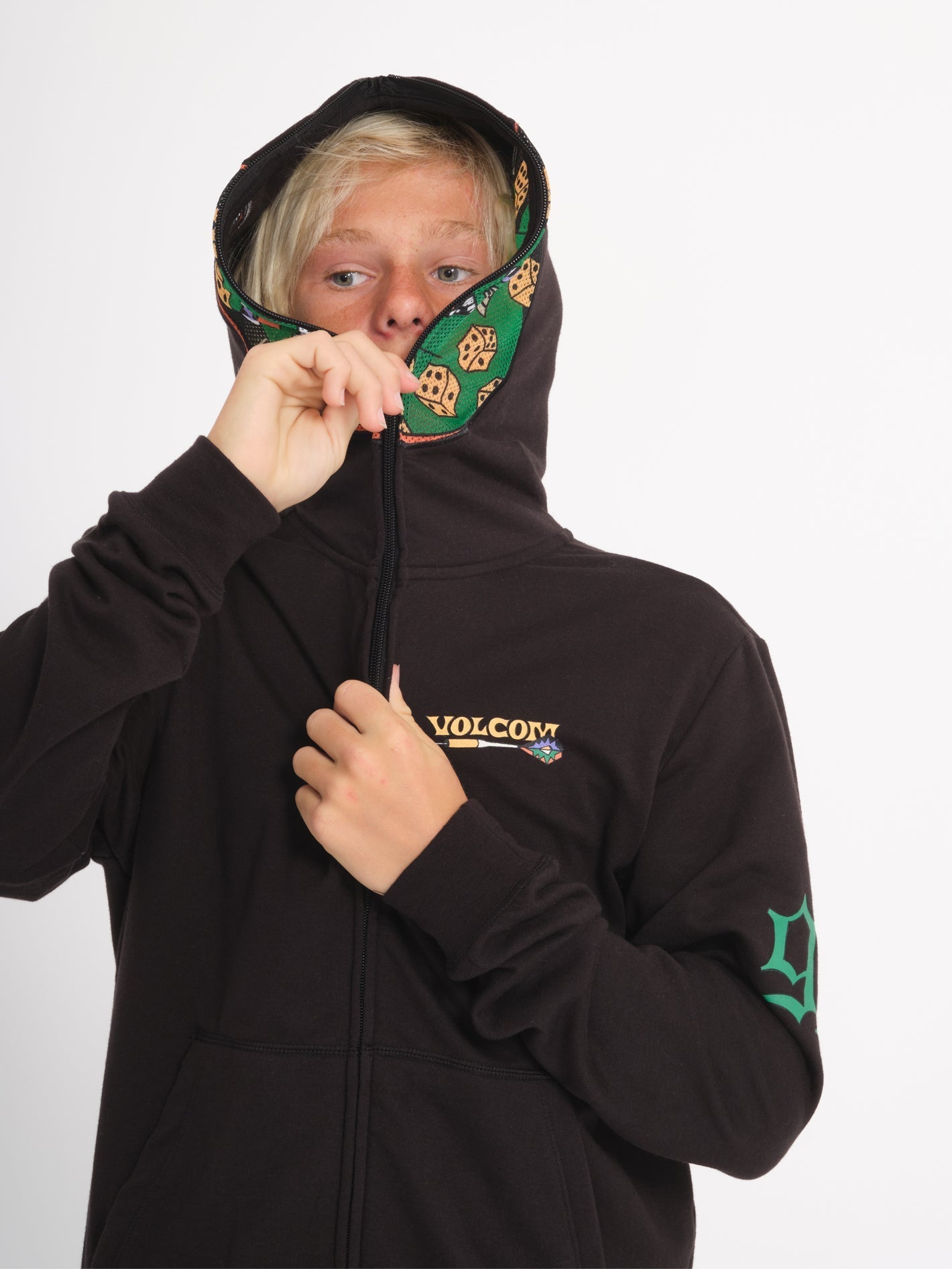 Sweat à capuche Full Zip Nando Von Arb - BLACK - (ENFANT)