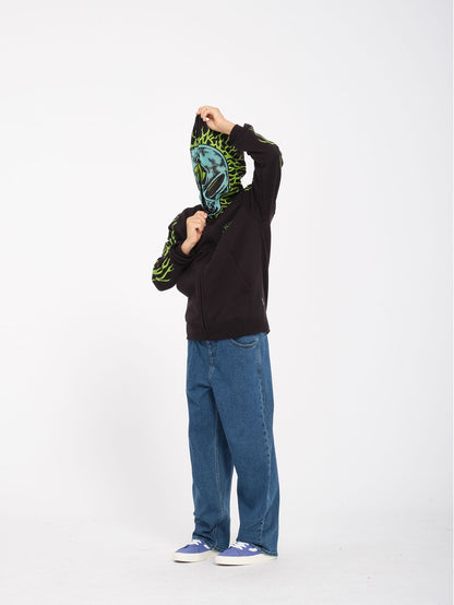 Alien Zip-Up Hoodie - BLACK - (KIDS)