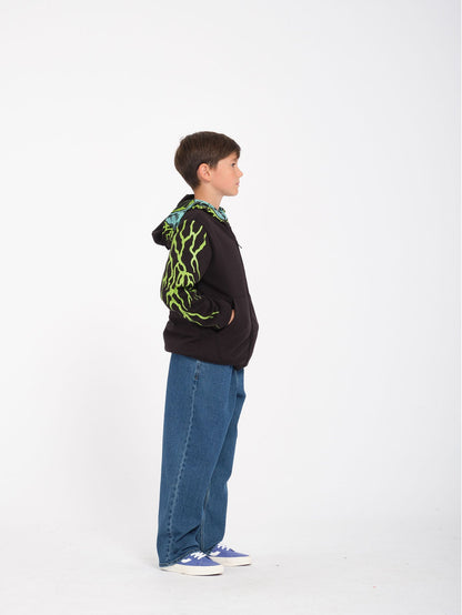 Alien Zip-Up Hoodie - BLACK - (KIDS)