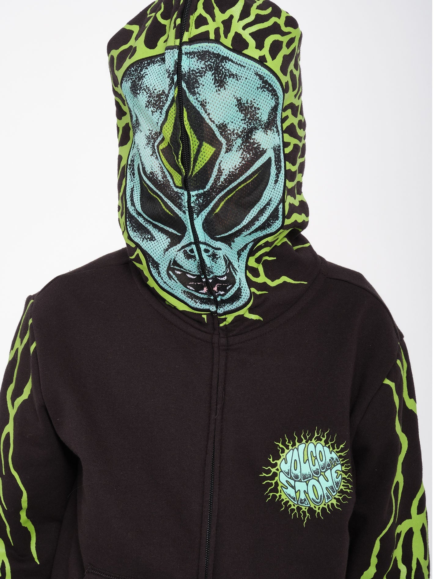Alien Zip-Up Hoodie - BLACK - (KIDS)