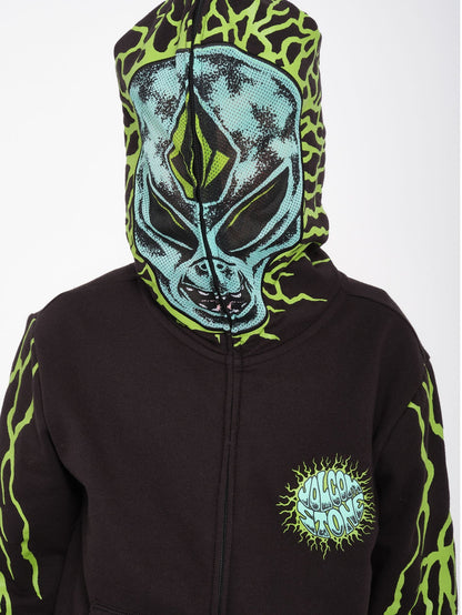 Alien Zip-Up Hoodie - BLACK - (KIDS)
