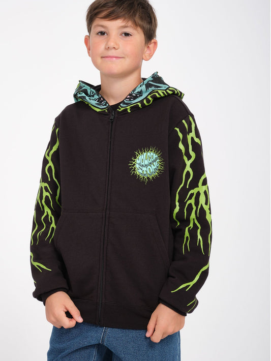 Alien Zip-Up Hoodie - BLACK - (KIDS)
