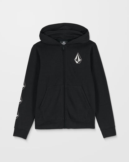 Iconic Stone Gid Zip Hoodie – Schwarz – (KINDER)