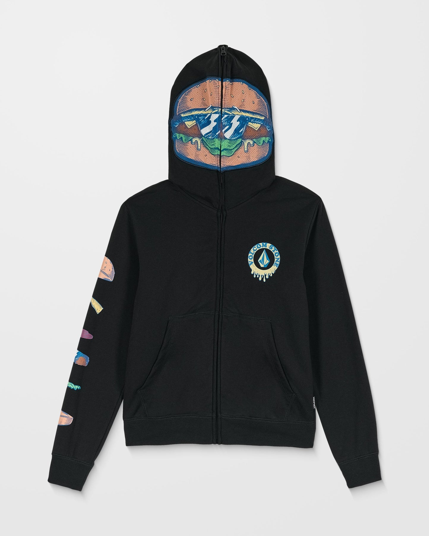 Sweat À Capuche Zippé Burgstone Full - Black - (ENFANT)