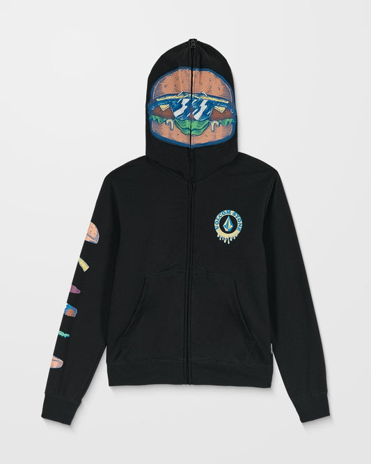 Sweat À Capuche Zippé Burgstone Full - Black - (ENFANT)