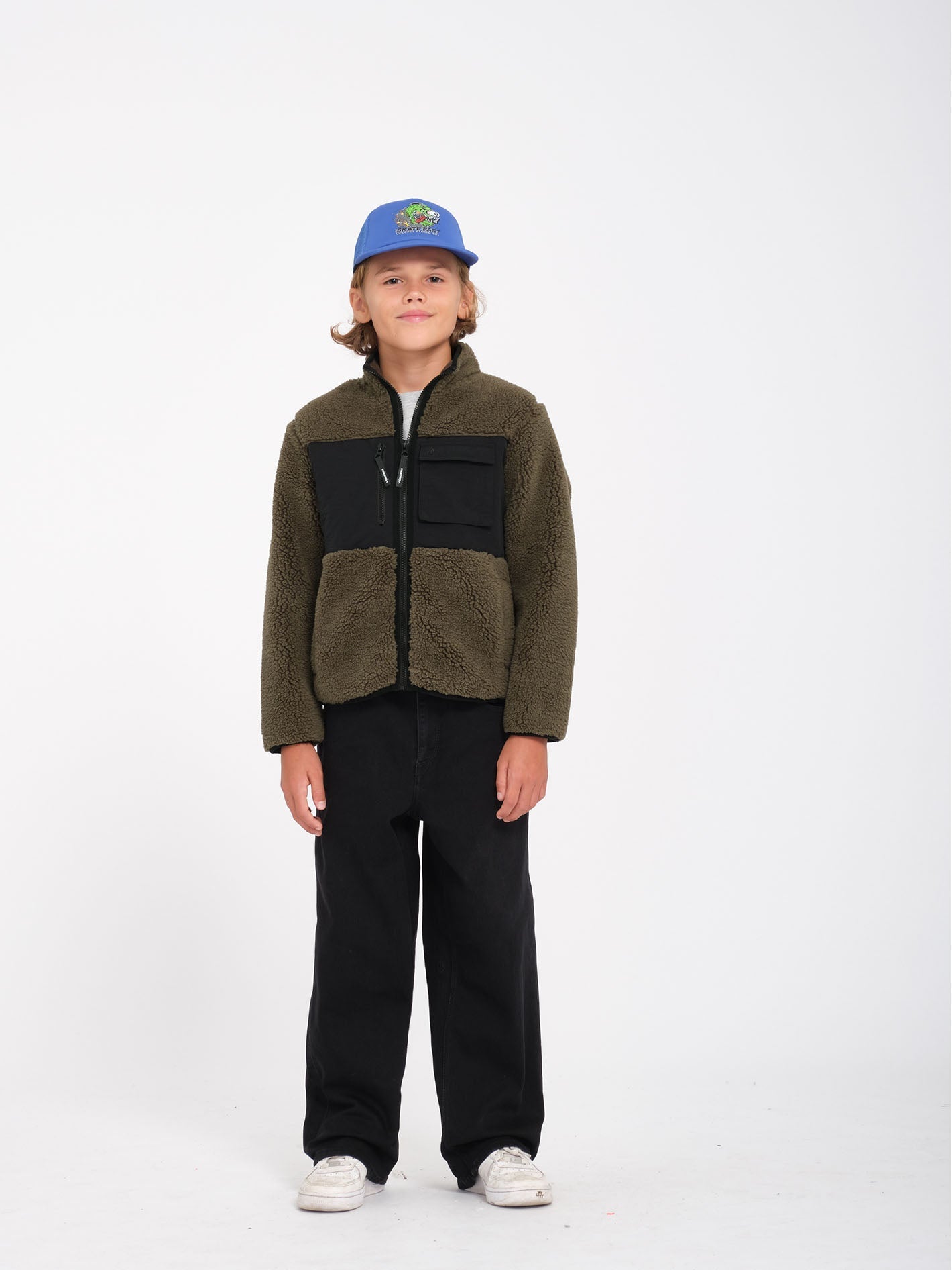 Storm Stone Sherpa-Sweatshirt mit Reißverschluss – WINTERMOSS – (KINDER)