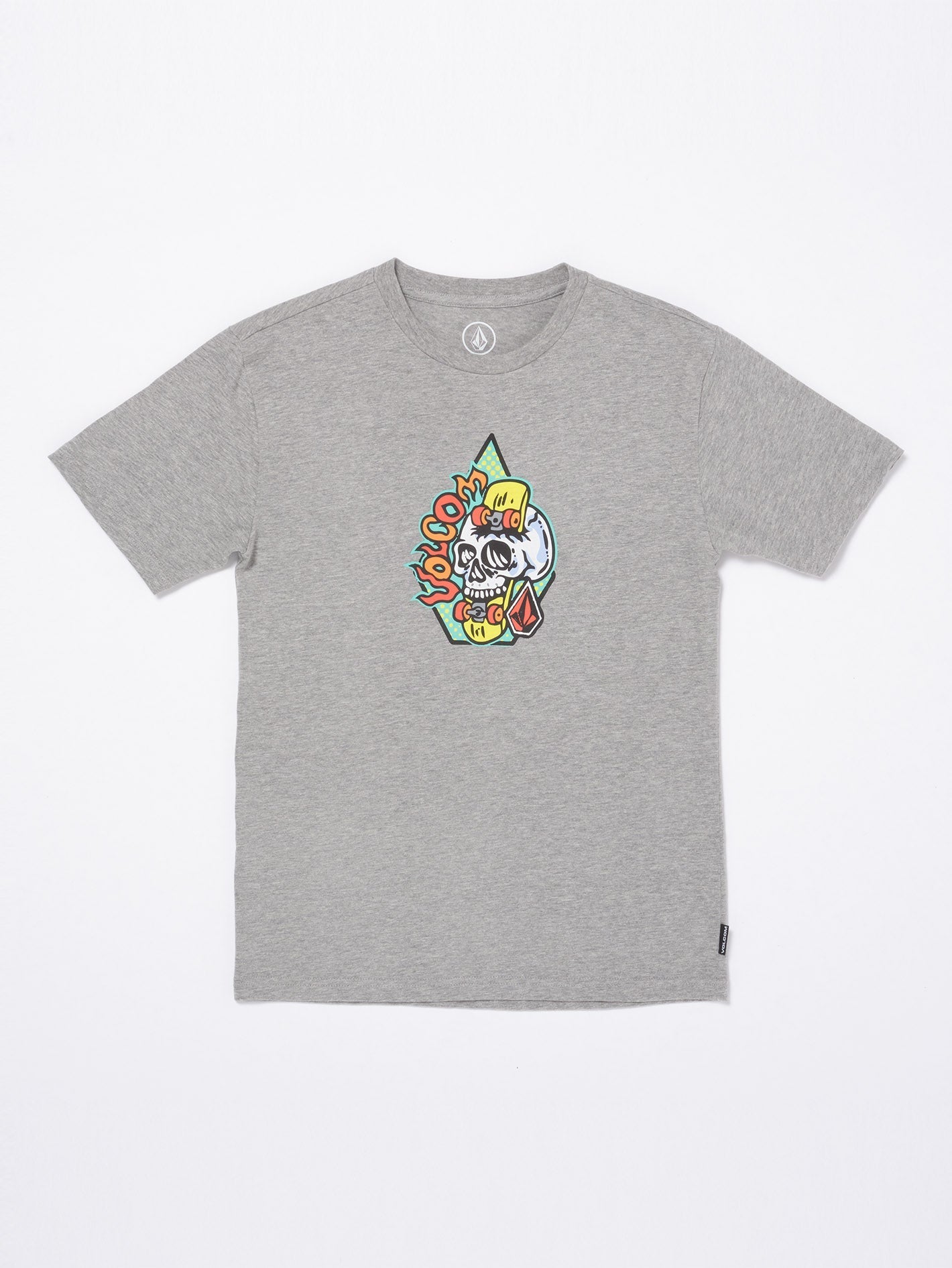 Skullskate T-Shirt – Heather Grey – (Kinder)
