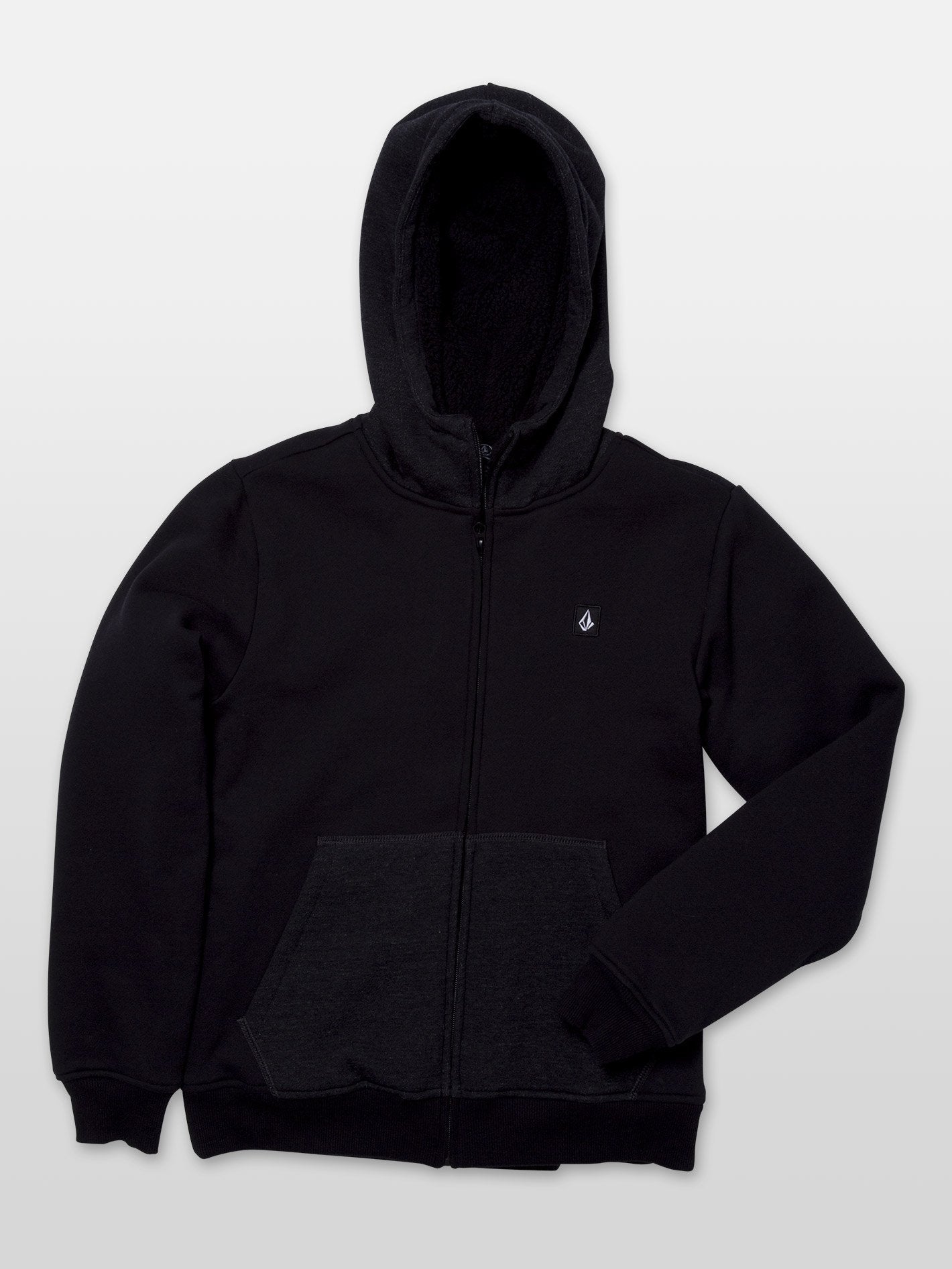 Kapuzenpullover mit Einzelsteinfutter – Schwarz (Kinder)