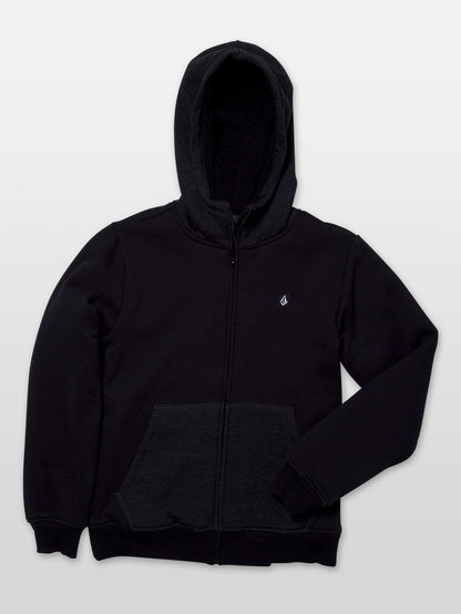 Kapuzenpullover mit Einzelsteinfutter – Schwarz (Kinder)