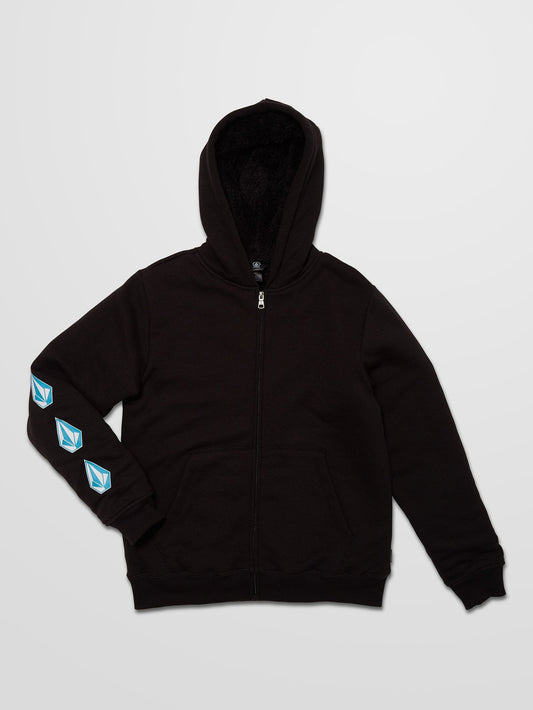 Sweat à Capuche Zippé Iconic Stone Lined - BLACK - (Enfant)