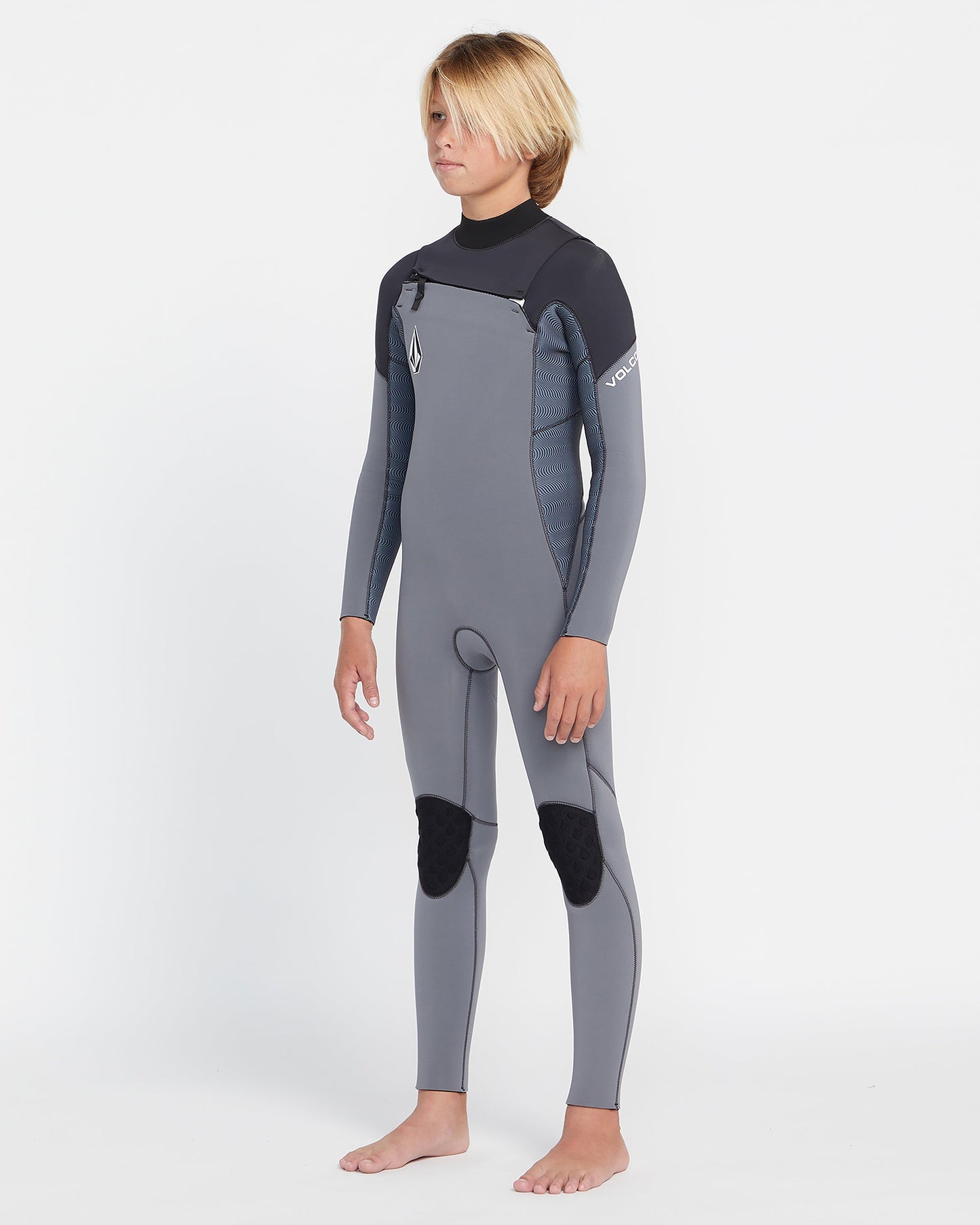 3/2mm Long Sleeve Chest Zip Wetsuit - Charcoal - (KIDS)