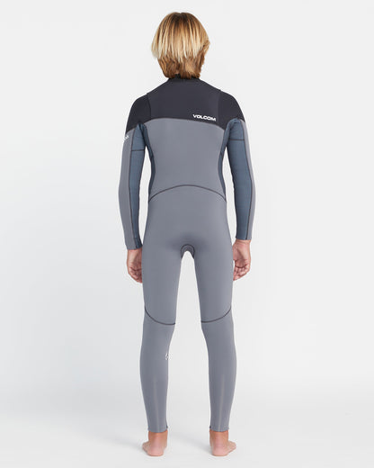 3/2mm Long Sleeve Chest Zip Wetsuit - Charcoal - (KIDS)