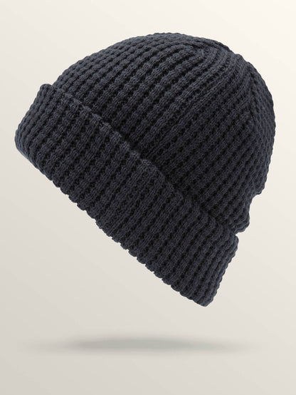 Scribble Stone Beanie - Marineblau