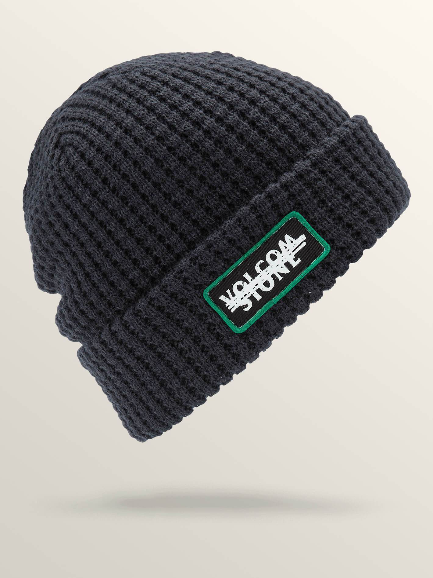 Scribble Stone Beanie - Marineblau