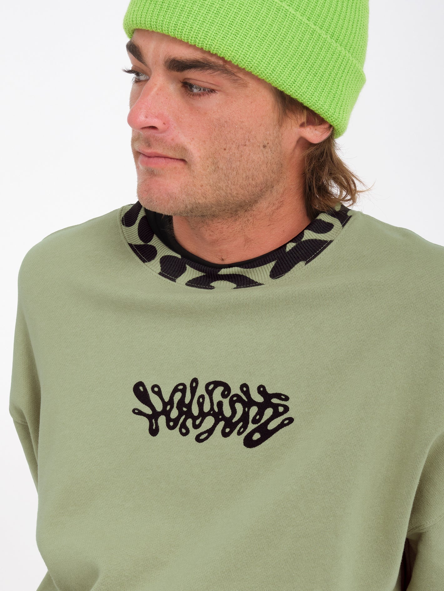 Full Stone Beanie - ELECTRIC GREEN