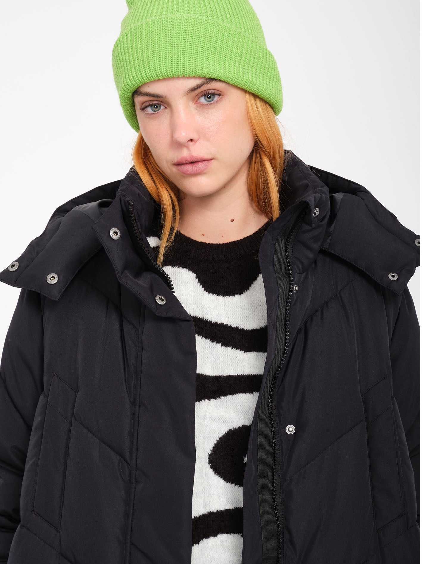 Full Stone Beanie - ELECTRIC GREEN