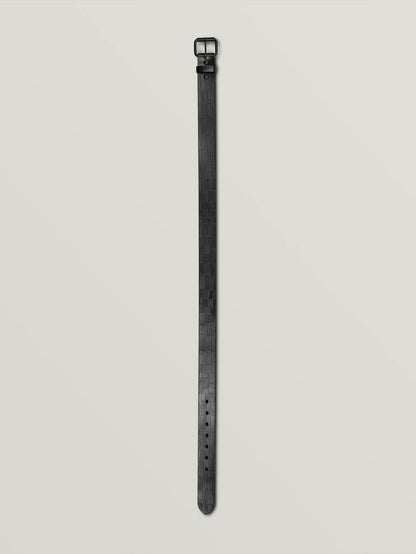 Stone Mb Leather Belt - BLACK