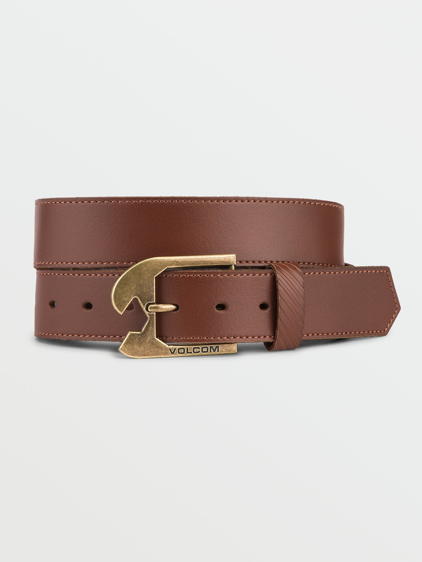 Skully Leather Belt - BROWN