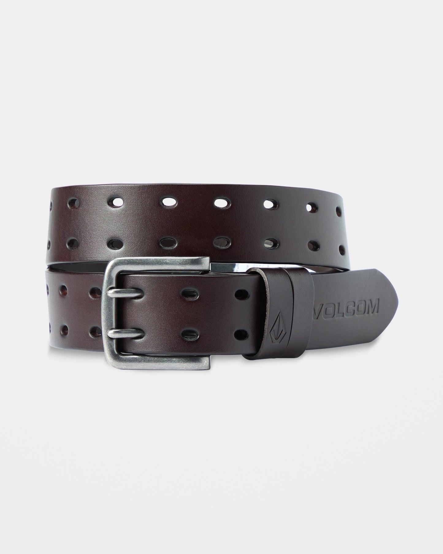 Ceinture En Cuir Two Spike - Brown