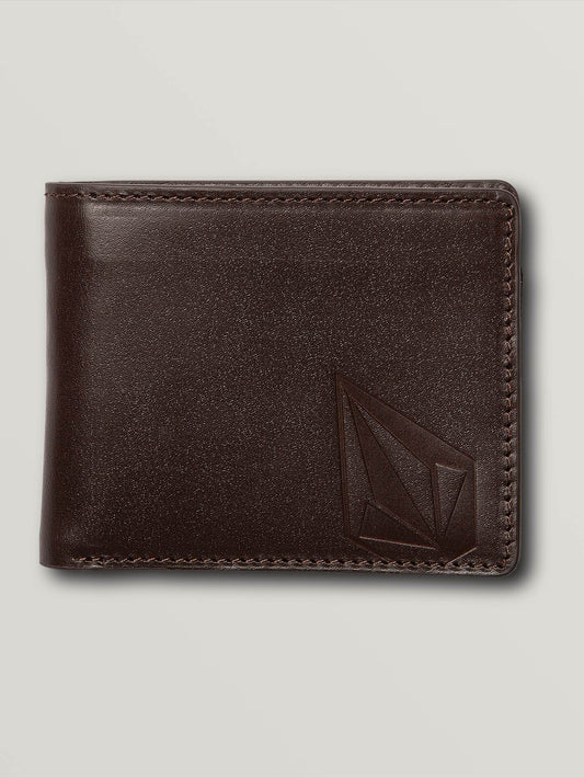 Portefeuille en cuir Straight - BROWN