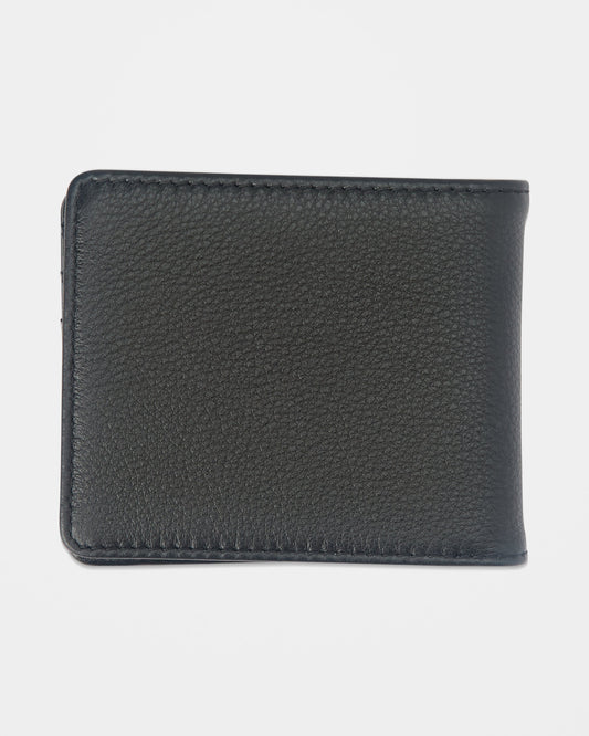 Porte Monnaie En Cuir Single Stone - Black