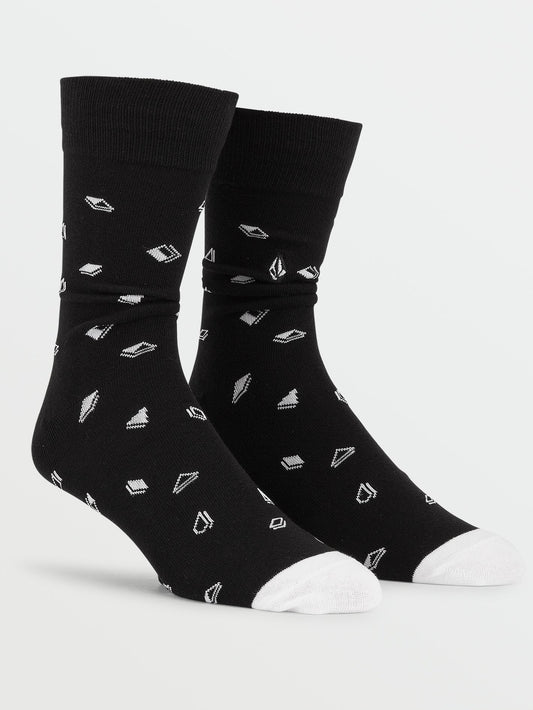 Chaussettes True - BLACK WHITE