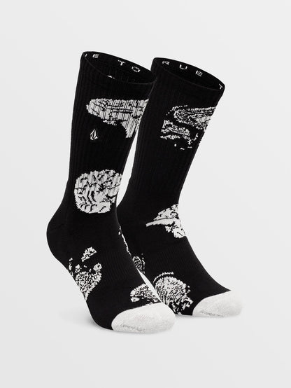 Vibes Socken - Schwarz auf Schwarz