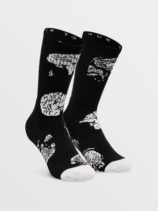Vibes Socken - Schwarz auf Schwarz