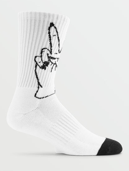 Chaussettes Vibes - WHITE BLACK