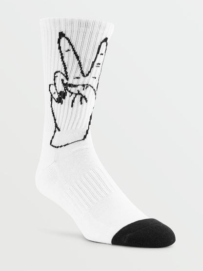 Chaussettes Vibes - WHITE BLACK